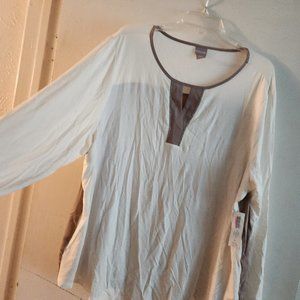 Brown and white tunic